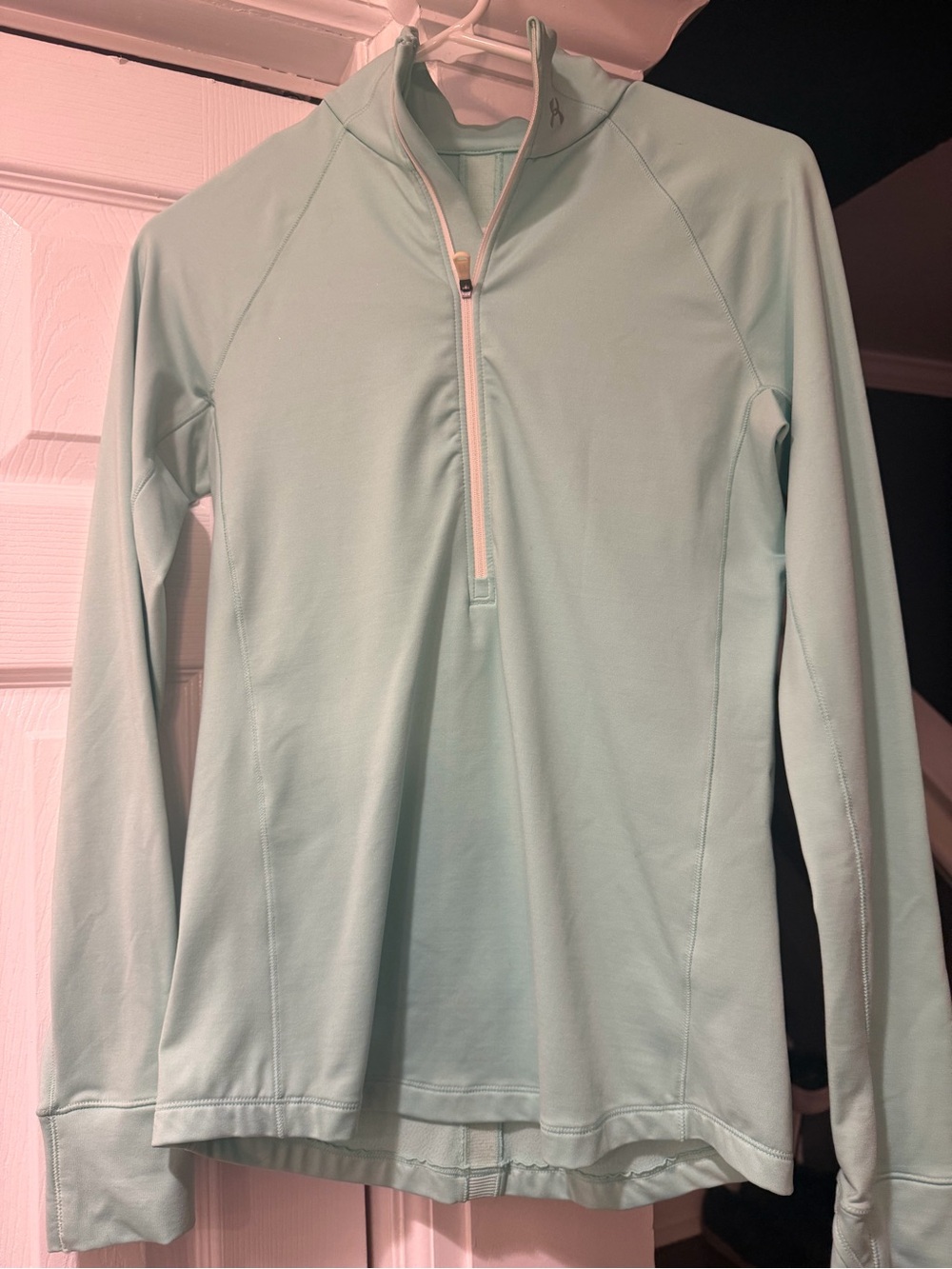 Under Armour Mint Green Long-Sleeve Half-Zip Cowl Pullover